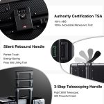 LUGGEX Aluminum Luggage Checked， 24 Inch No Zipper Luggage Metal Suitcase， Classy Carbon Fiber Pattern for Elegant Journey (Metal Suitcases with Wheels) - Image 9